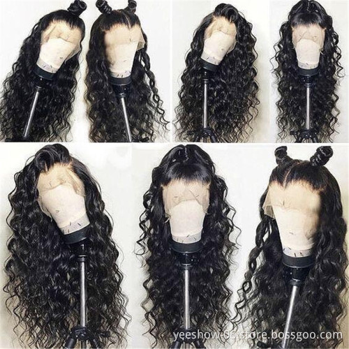 braiding transparent water wave perruque braid virgin glueless hd 613 human hair lace front wig